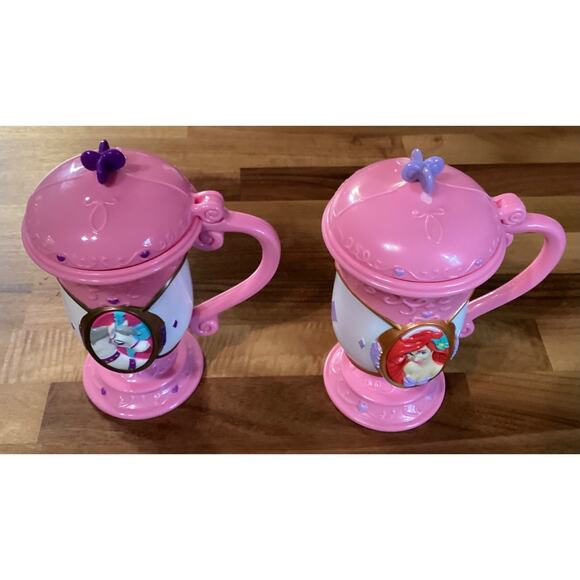 Ariel Mermaid & Bailey Circus Pink Unicorn Souvenir Collector Mugs Cups - Picture 2 of 10